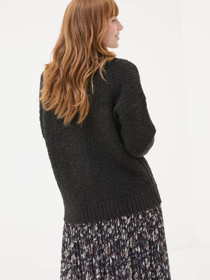 Fat Face Knitwear Black Bea Boucle Cardigan 8211 Women