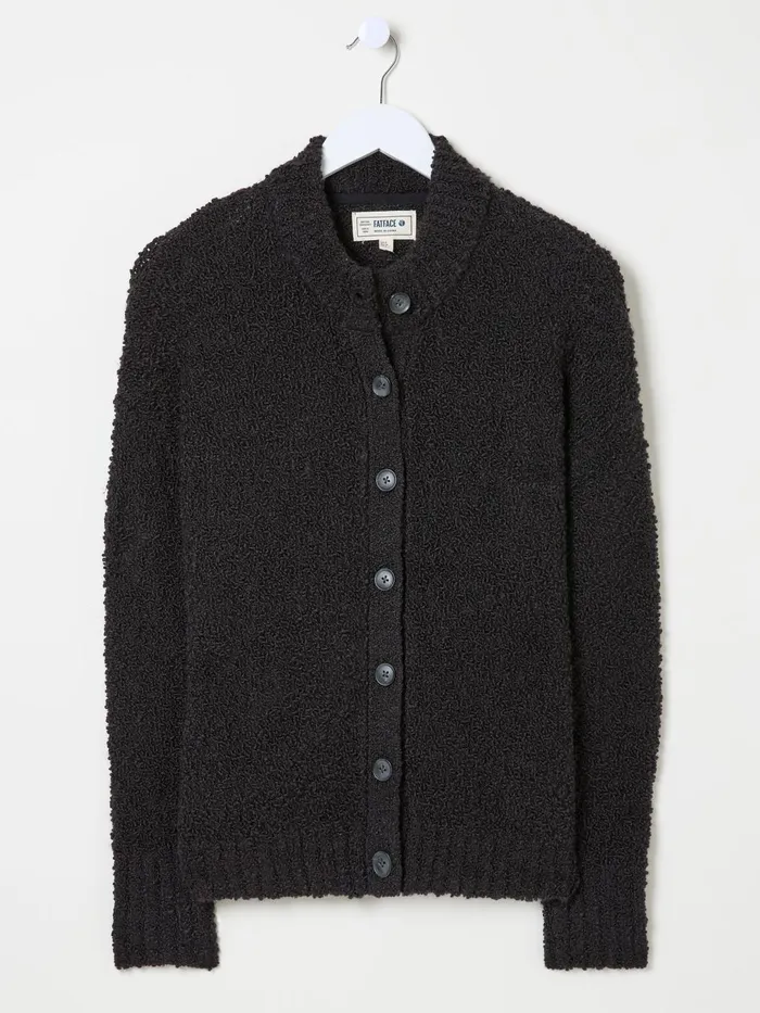 Fat Face Knitwear Black Bea Boucle Cardigan 8211 Women