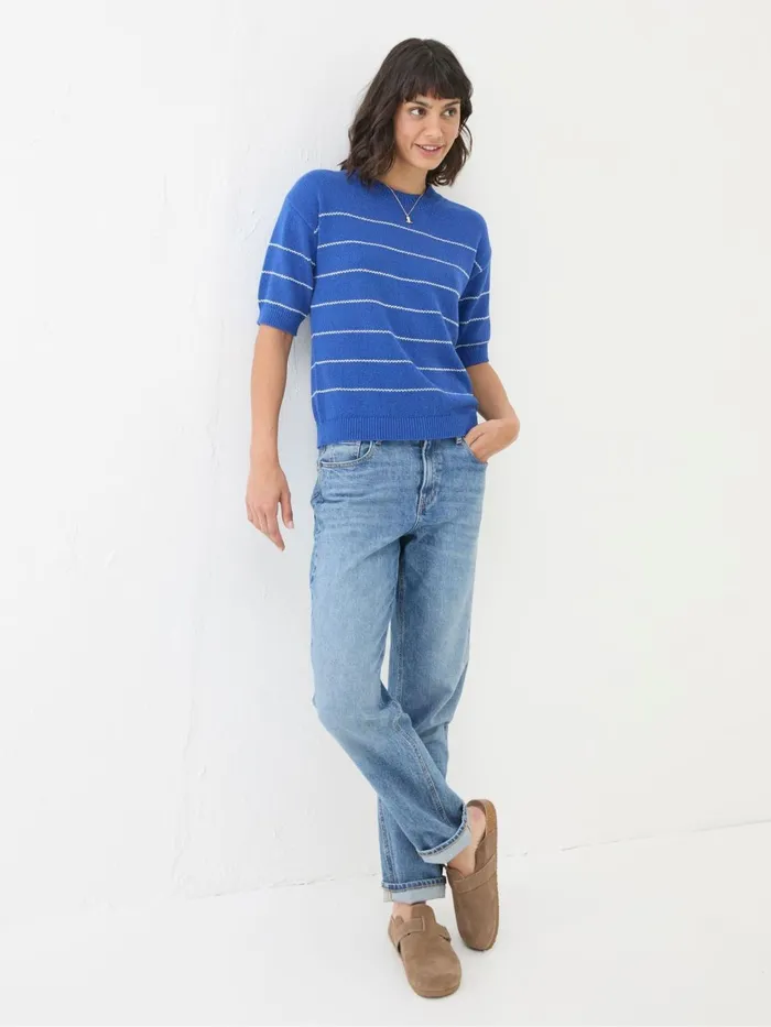 Fat Face Knitwear Blue Taya Knitted Top 8211 Women
