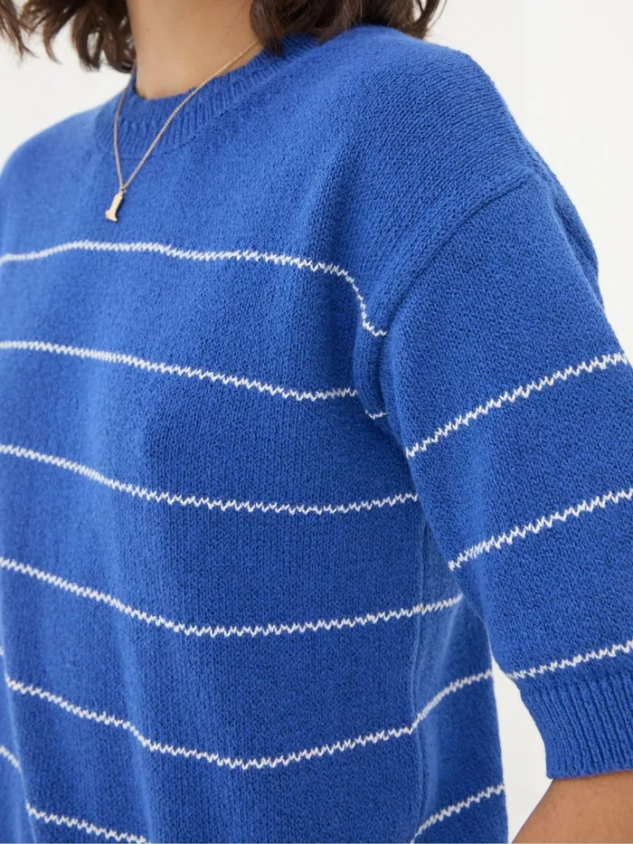 Fat Face Knitwear Blue Taya Knitted Top 8211 Women