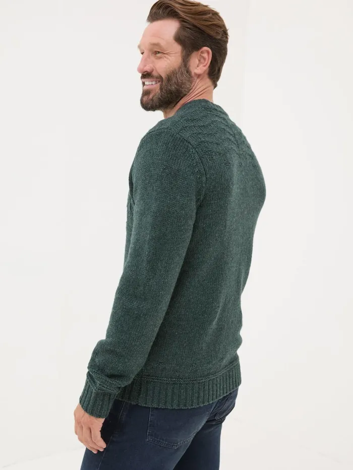 Fat Face Knitwear Dark Teal Snowflake Knitted Jumper 8211 Men Fat Face Knitwear Dark Teal Snowflake Knitted Jumper 8211 Men