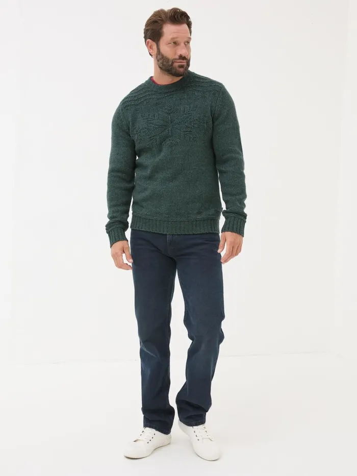 Fat Face Knitwear Dark Teal Snowflake Knitted Jumper 8211 Men Fat Face Knitwear Dark Teal Snowflake Knitted Jumper 8211 Men
