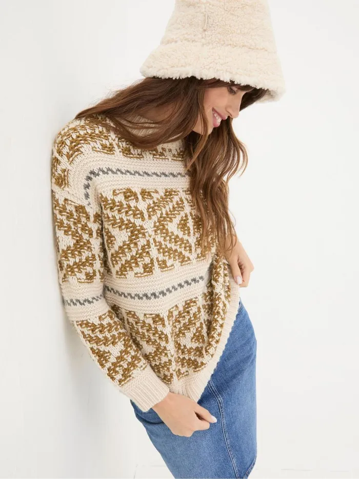 Fat Face Knitwear Ikat Cream Wild Frontiers Jumper 8211 Women