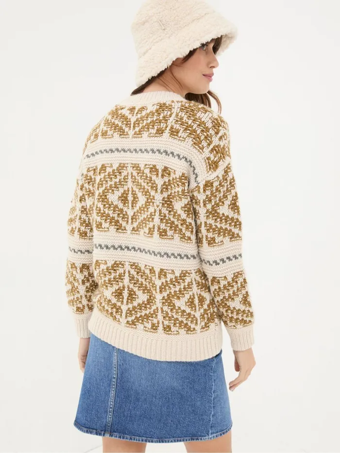 Fat Face Knitwear Ikat Cream Wild Frontiers Jumper 8211 Women