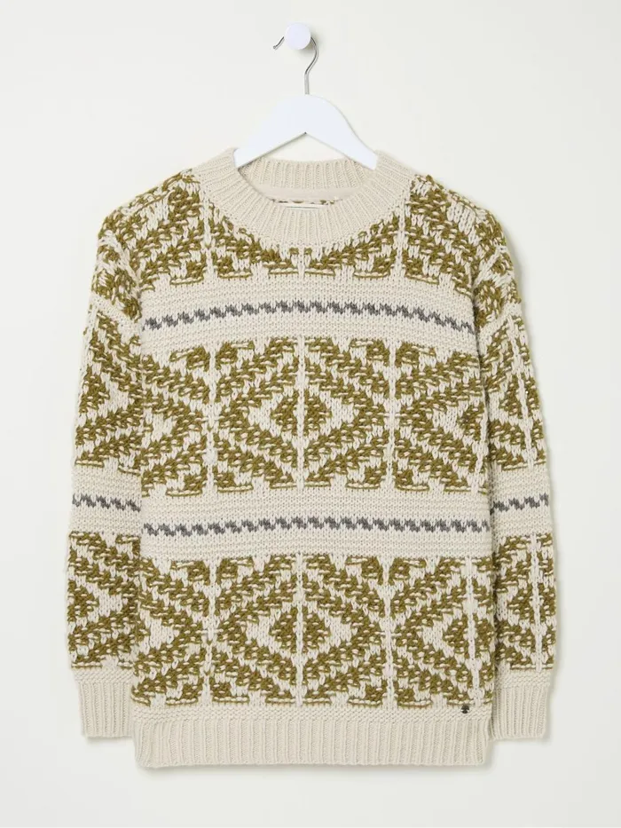 Fat Face Knitwear Ikat Cream Wild Frontiers Jumper 8211 Women