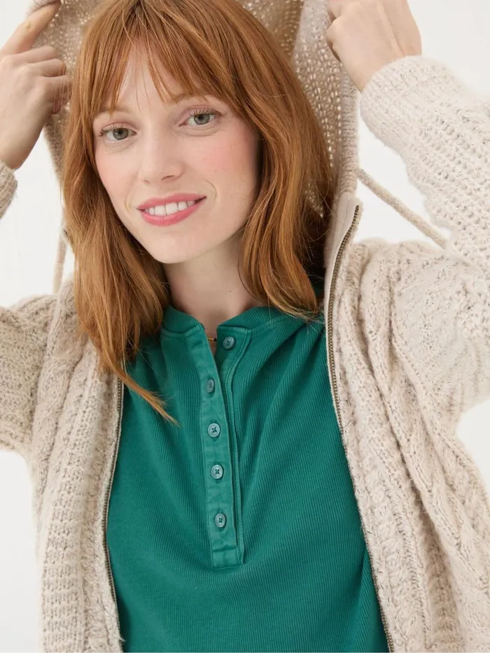 Fat Face Knitwear Ivory Alicia Hoodie 8211 Women
