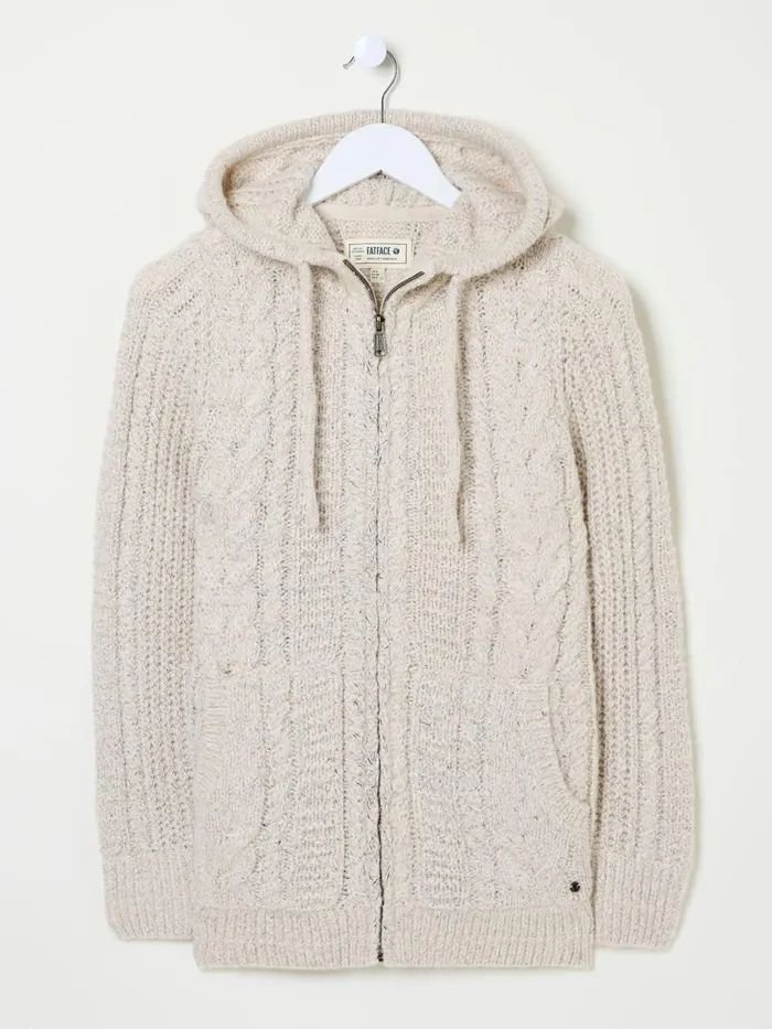 Fat Face Knitwear Ivory Alicia Hoodie 8211 Women
