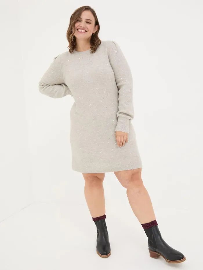 Fat Face Knitwear Light Natural Eden Knit Dress 8211 Women