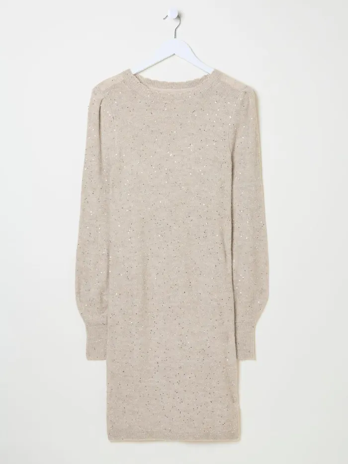 Fat Face Knitwear Light Natural Eden Knit Dress 8211 Women