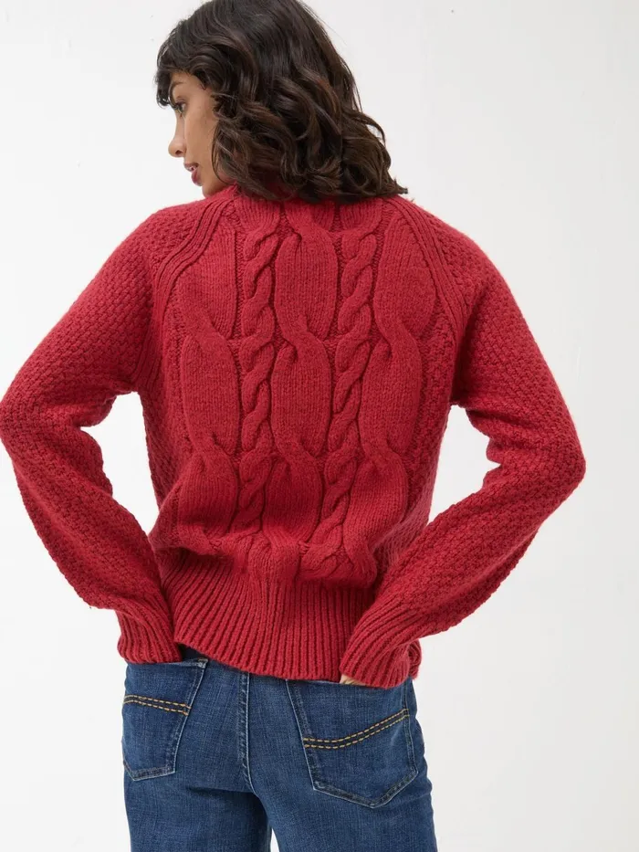 Fat Face Knitwear Red Cali Cable Jumper 8211 Women