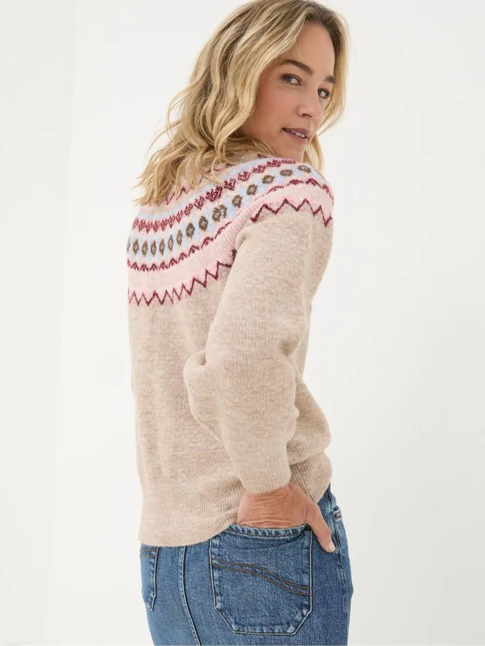 Fat Face Knitwear Wild Natural Fairisle Yoke Jumper 8211 Women