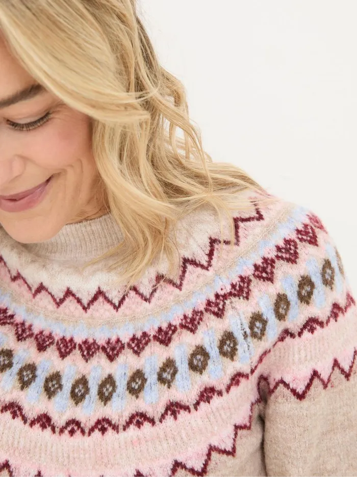 Fat Face Knitwear Wild Natural Fairisle Yoke Jumper 8211 Women