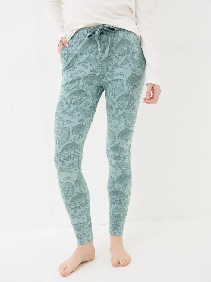 Fat Face Pyjamas and Nightwear Ellie Teal Green Woodland Leggings 8211 Women