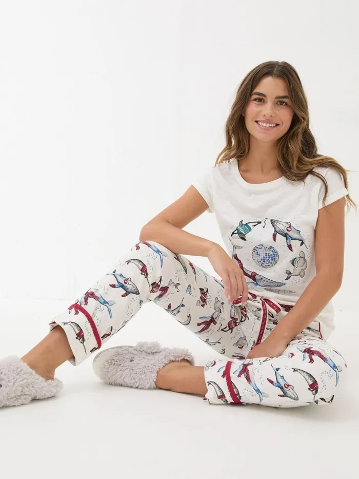 Fat Face Pyjamas and Nightwear Eva Ivory Wilson The Whale Shelter Pyjama Bottoms 8211 Women