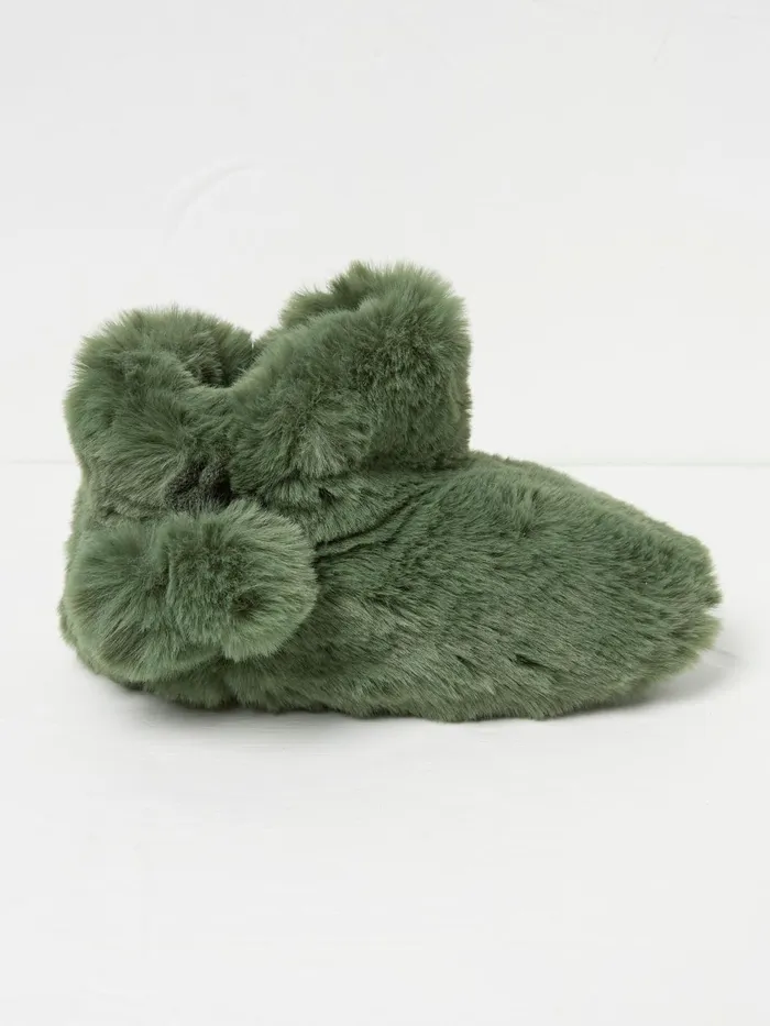 Fat Face Pyjamas and Nightwear Farah Khaki Green Faux Fur Boots 8211 Women