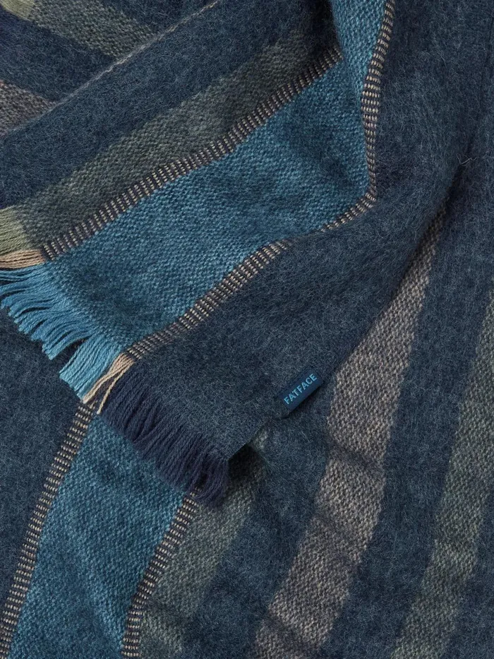 Fat Face Scarves Blue Marl Woven Stripe Scarf 8211 Men
