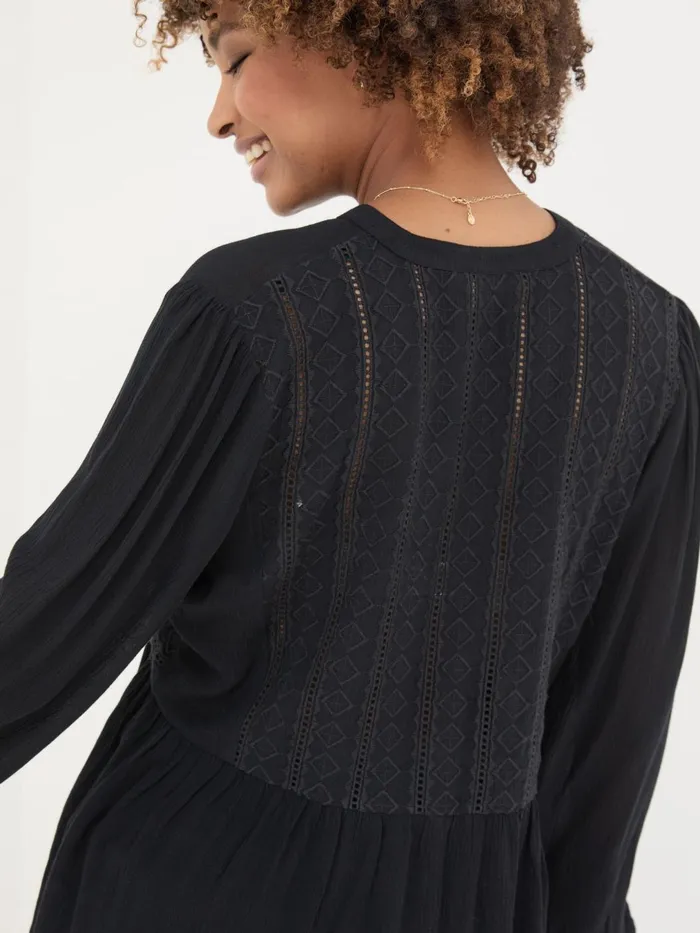 Fat Face Shirts and Blouses Black Lou Embroidered Blouse 8211 Women