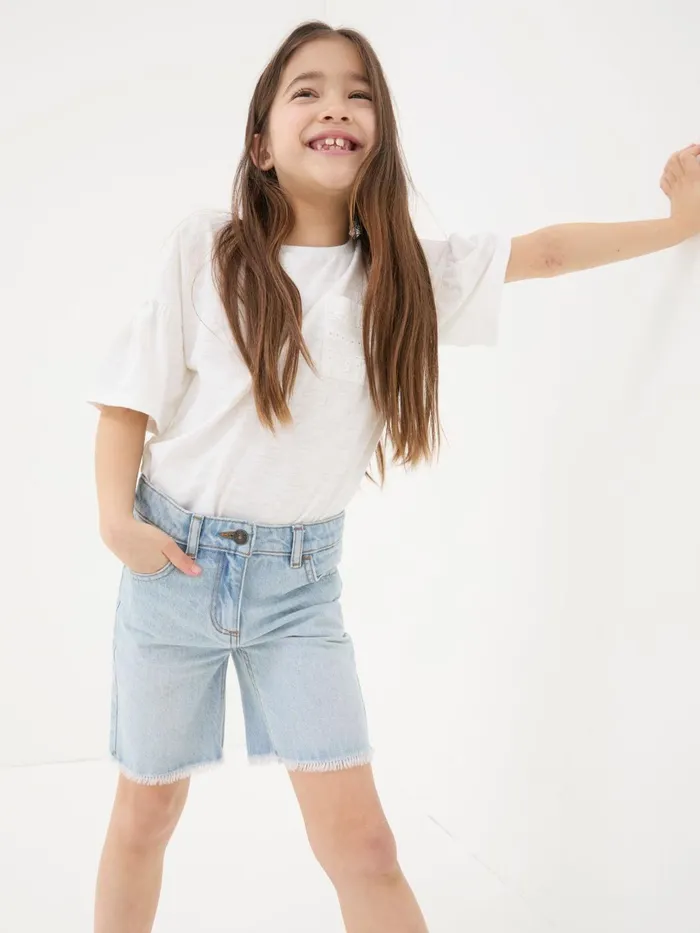 Fat Face Shorts Blue Denim Bermuda Shorts 8211 Kids
