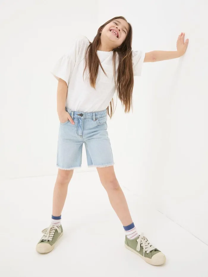 Fat Face Shorts Blue Denim Bermuda Shorts 8211 Kids