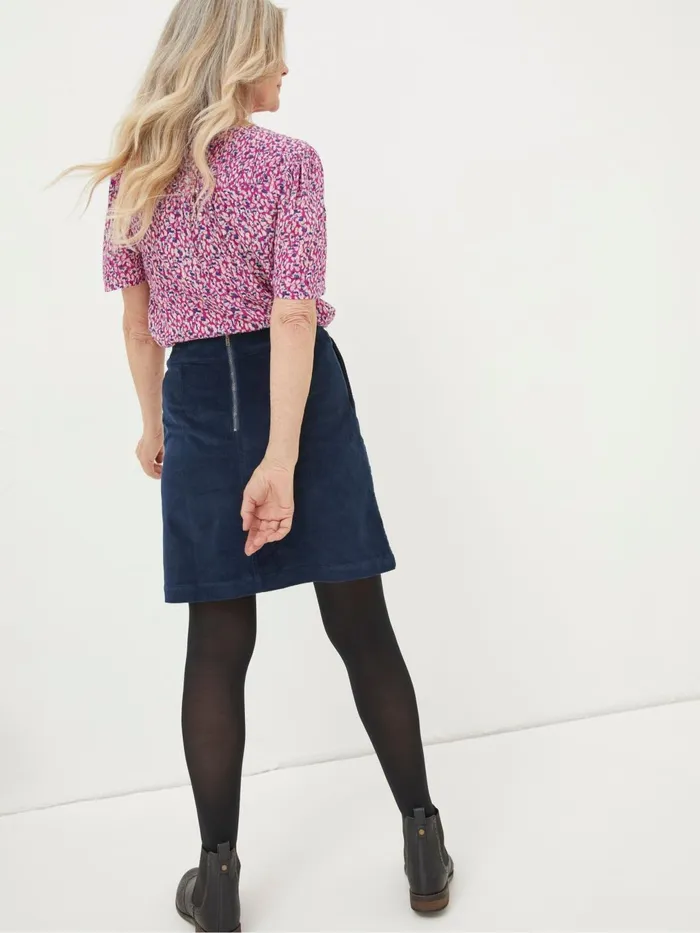 Fat Face Skirts Blue Eliza Cord Skirt 8211 Women