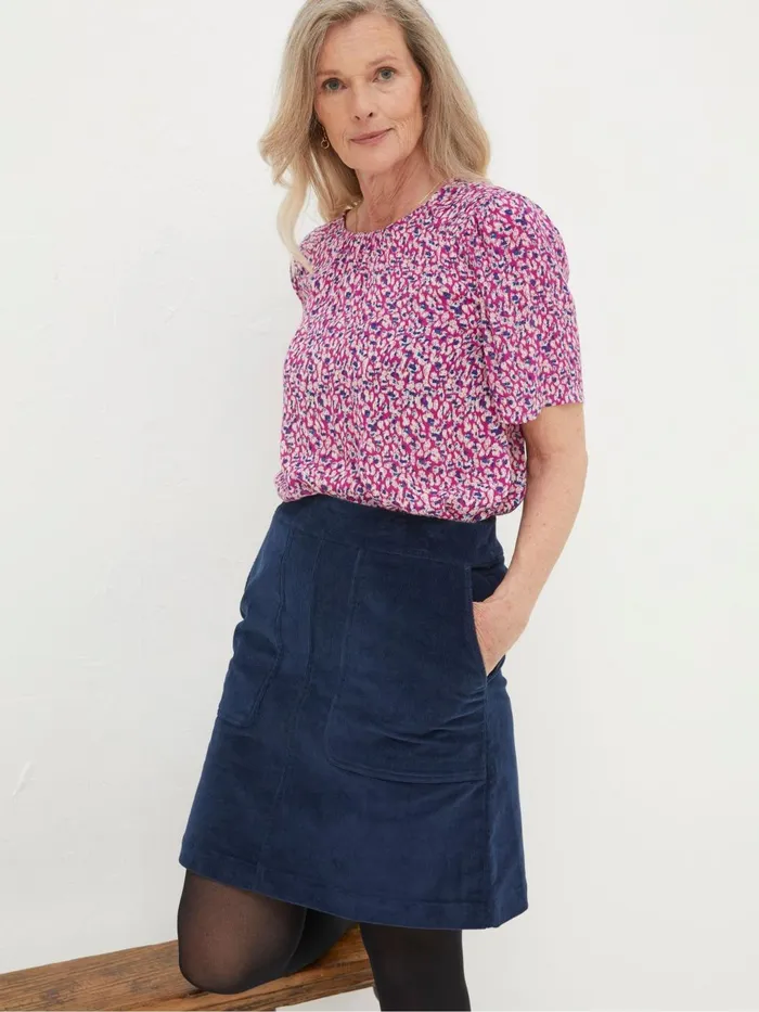Fat Face Skirts Blue Eliza Cord Skirt 8211 Women