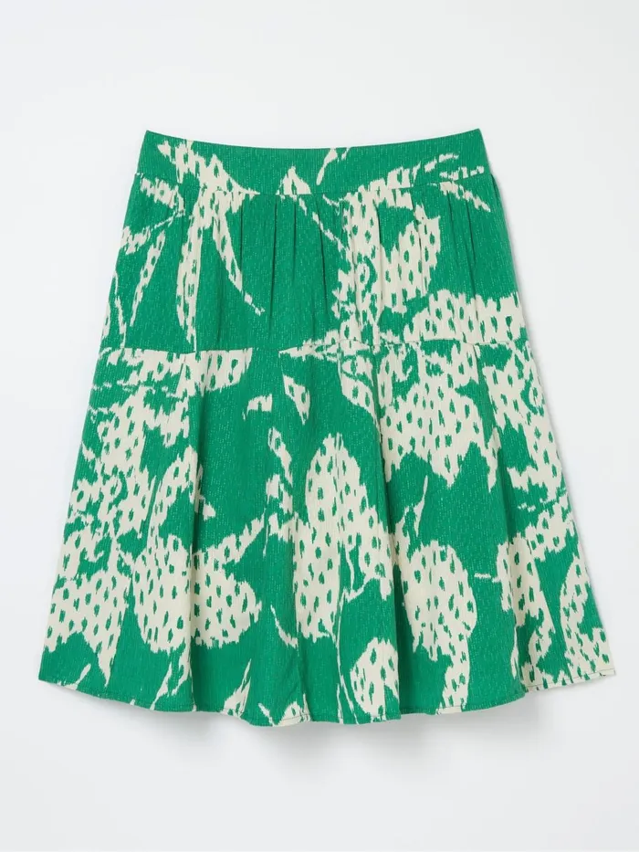 Fat Face Skirts Green Textured Leaves Skirt 8211 Women