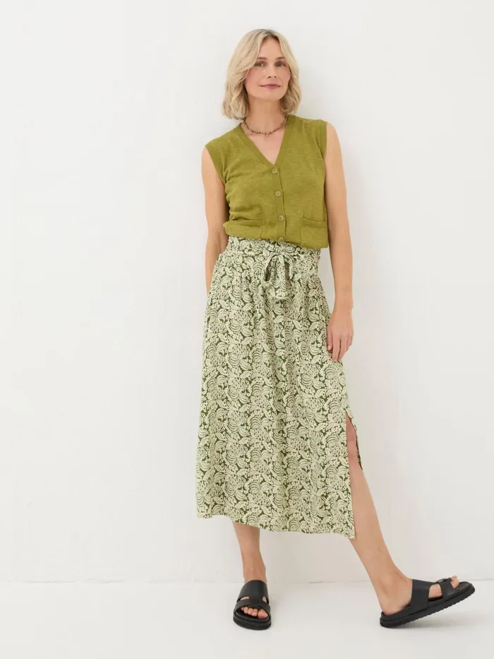 Fat Face Skirts Sascha Green Damask Floral Midi Skirt 8211 Women