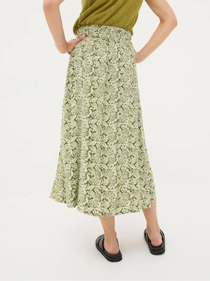 Fat Face Skirts Sascha Green Damask Floral Midi Skirt 8211 Women