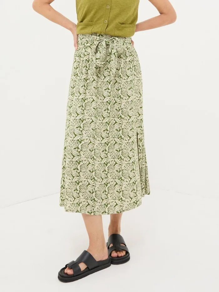 Fat Face Skirts Sascha Green Damask Floral Midi Skirt 8211 Women