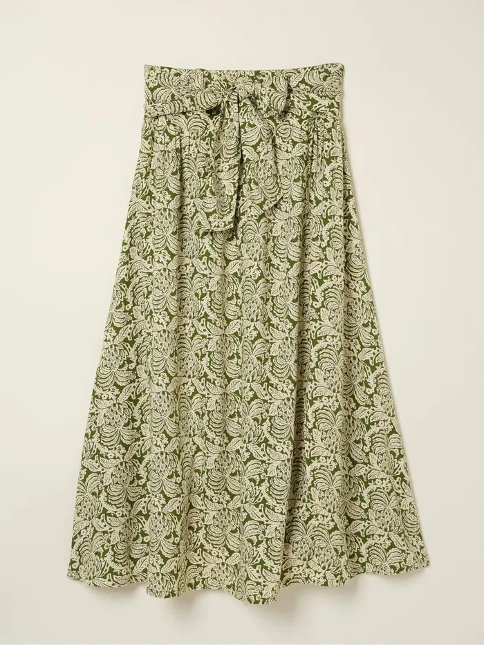Fat Face Skirts Sascha Green Damask Floral Midi Skirt 8211 Women