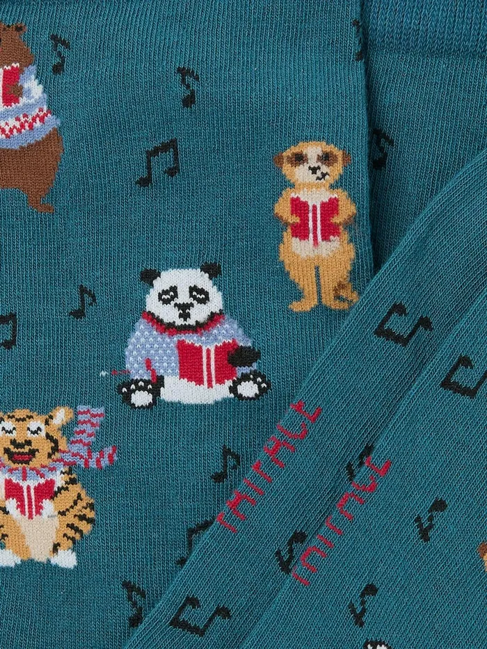 Fat Face Socks Blue Teal Singing Animals Socks 8211 Men Fat Face Socks Blue Teal Singing Animals Socks 8211 Men