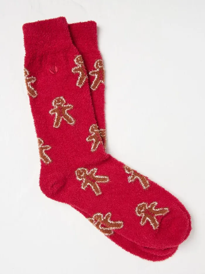 Fat Face Socks Red M Gingerbread Cosy Socks 8211 Men