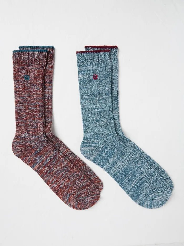 Fat Face Socks Teal Blue Nathan Socks 2 Pack 8211 Men