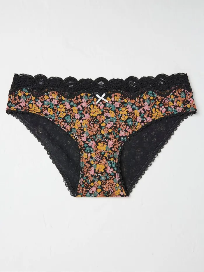 Fat Face Underwear Nadine Black Mini Floral Knickers 8211 Women