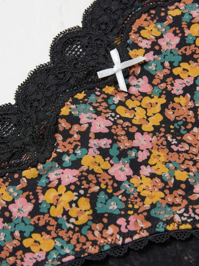 Fat Face Underwear Nadine Black Mini Floral Knickers 8211 Women