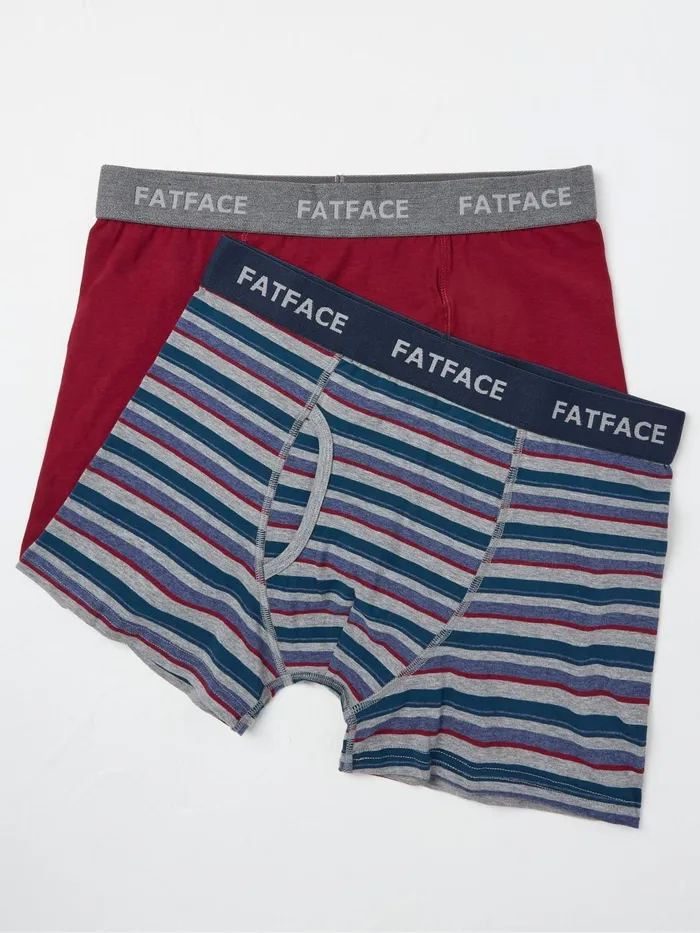 Fat Face Underwear Red Milford Stripe Boxers 2 Pack 8211 Men