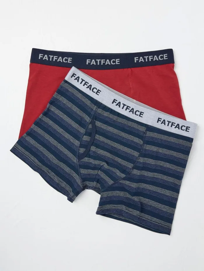 Fat Face Underwear Red Osborne Stripe Boxers 2 Pack 8211 Men