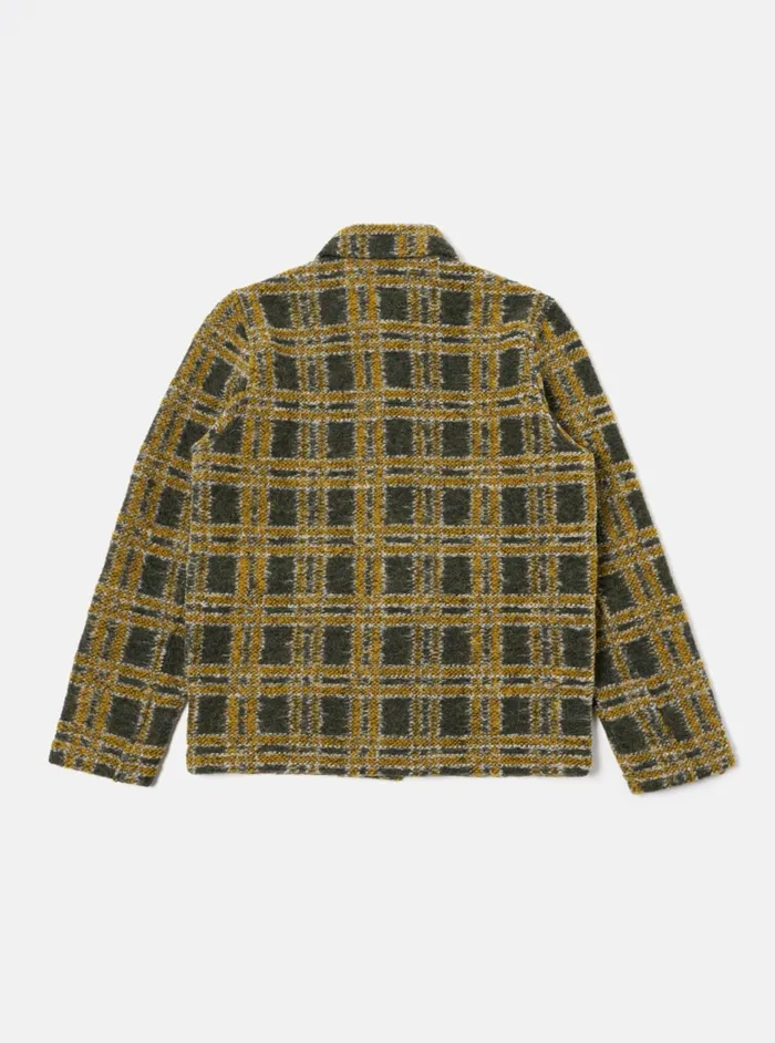 Field Jacket In Grey Jacquard Fleece Men Universal Works Fleece