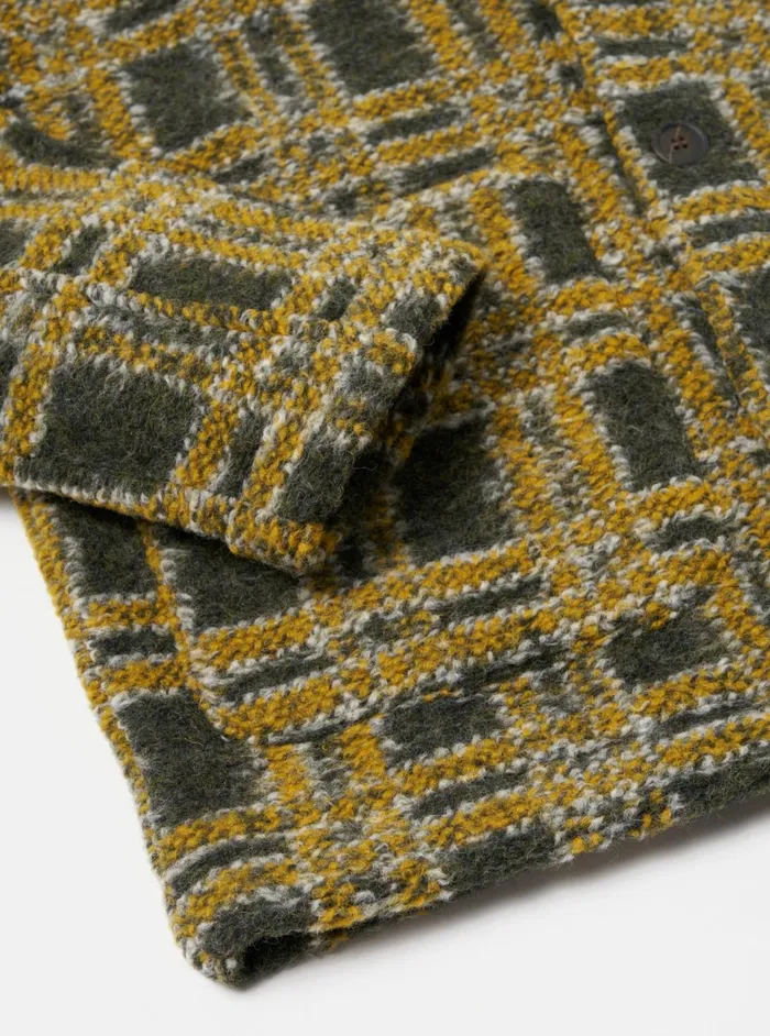 Field Jacket In Grey Jacquard Fleece Men Universal Works Fleece