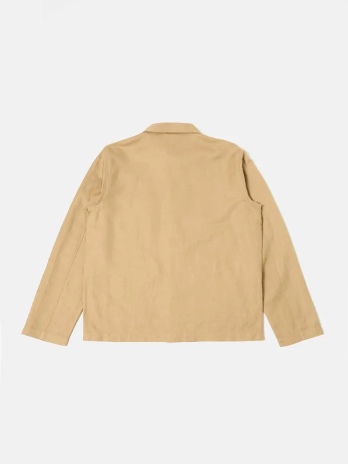 Field Jacket In Sand Linen Cotton Suiting Men Universal Works Jackets