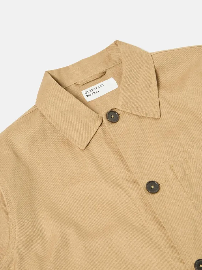 Field Jacket In Sand Linen Cotton Suiting Men Universal Works Jackets