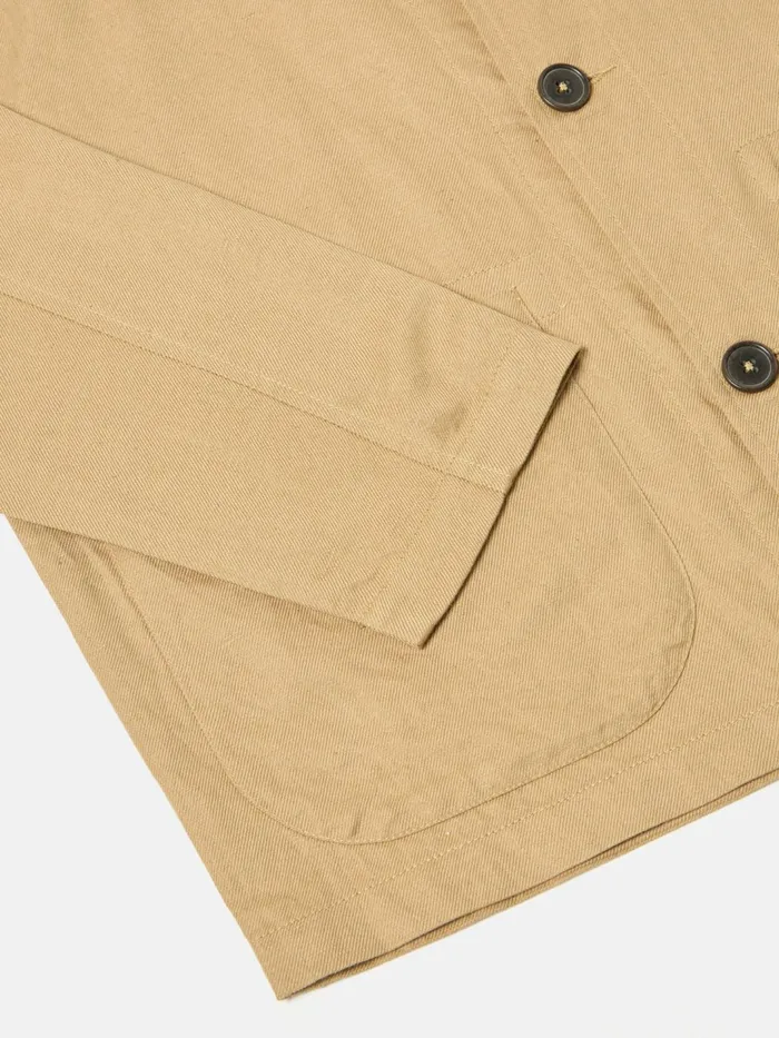 Field Jacket In Sand Linen Cotton Suiting Men Universal Works Jackets