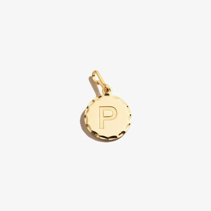 Fine Jewelry Women Alex And Ani Initial P Charm 14kt Gold Over Sterling Silver