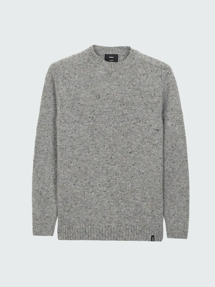 Finisterre Knitwear Men Furlong Crew Sweater Grey Marl