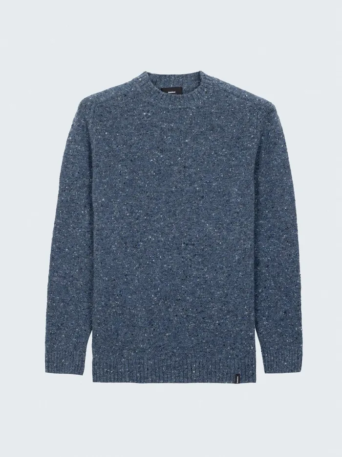 Finisterre Knitwear Men Furlong Crew Sweater Indigo Blue
