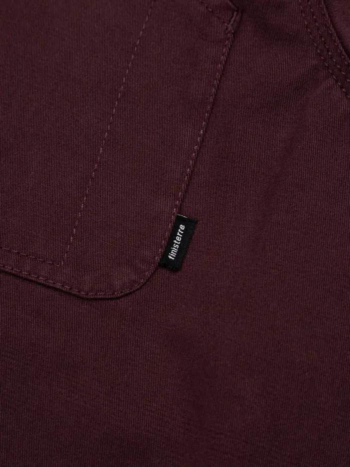 Finisterre Shirts Men Eddystone Shirt Black Cherry