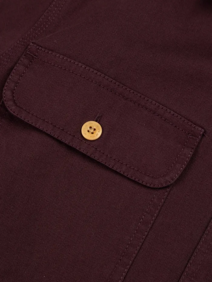 Finisterre Shirts Men Eddystone Shirt Black Cherry