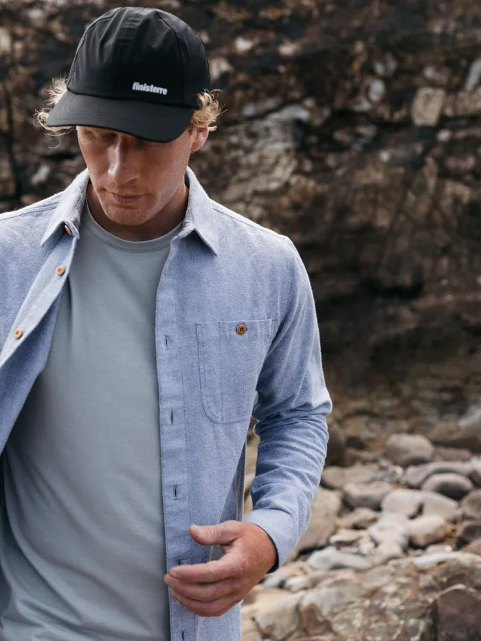Finisterre Shirts Men Gylly Shirt Indigo Dobby