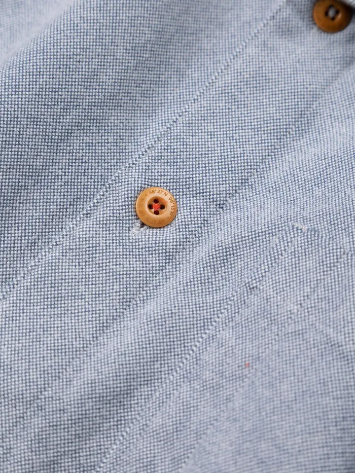 Finisterre Shirts Men Gylly Shirt Indigo Dobby