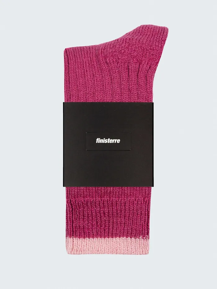 Finisterre Socks MenWomen Bosun Sock Rougepink Smoke